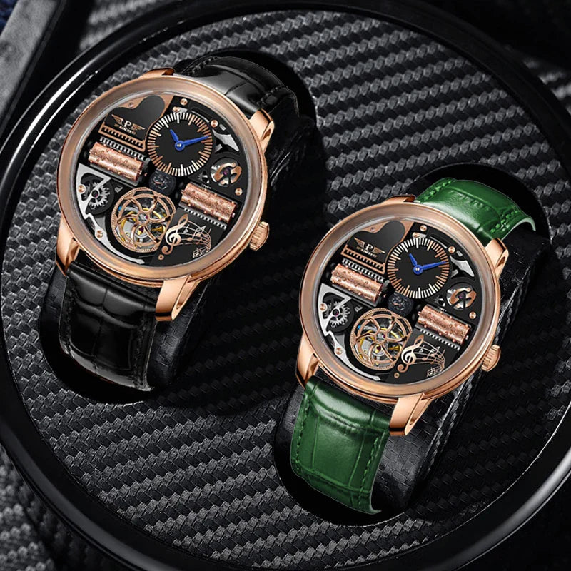 PINDU Design 2025 NEW Music Series Machinery Watch Men Fashion M2791B Movement Sapphire Glass Top Luxury Automatic Watch Hollow